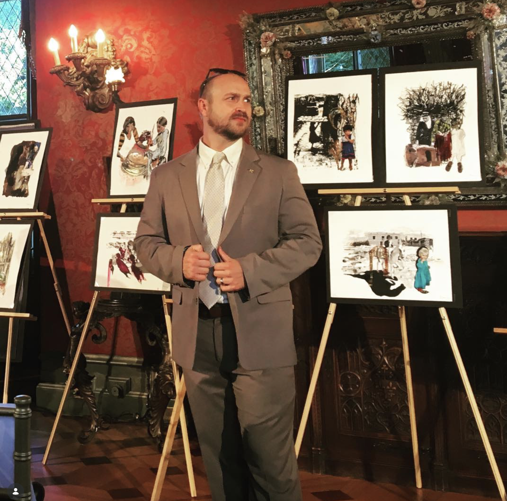 Dr. Michael Wingert at an exhibition